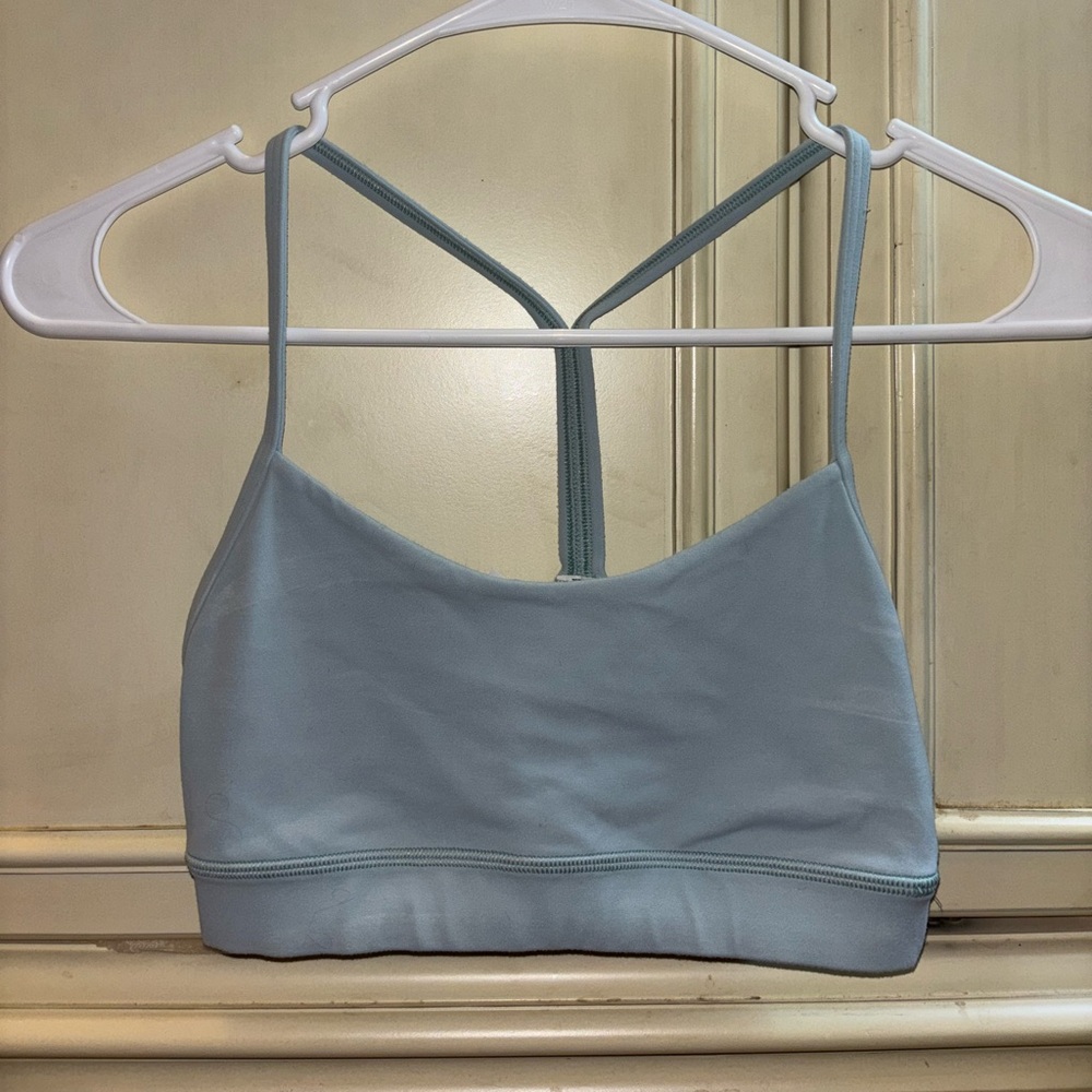 LuluLemon Flow Y Sports Bra Teal Blue size 2
